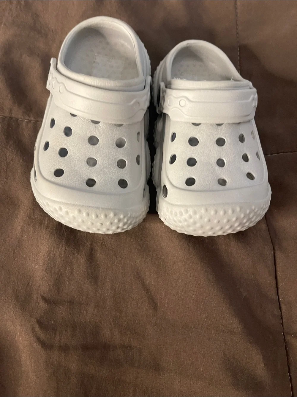 Kids Toddler Grey Waterproof Slip-On Clog Water Shoes with Vent Holes
